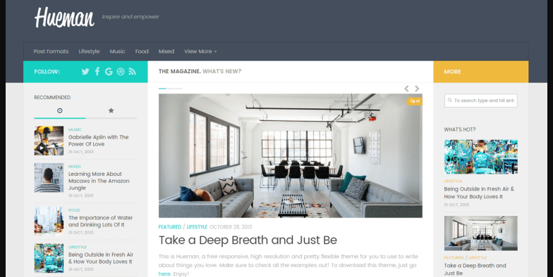 hueman plantilla de wordpress
