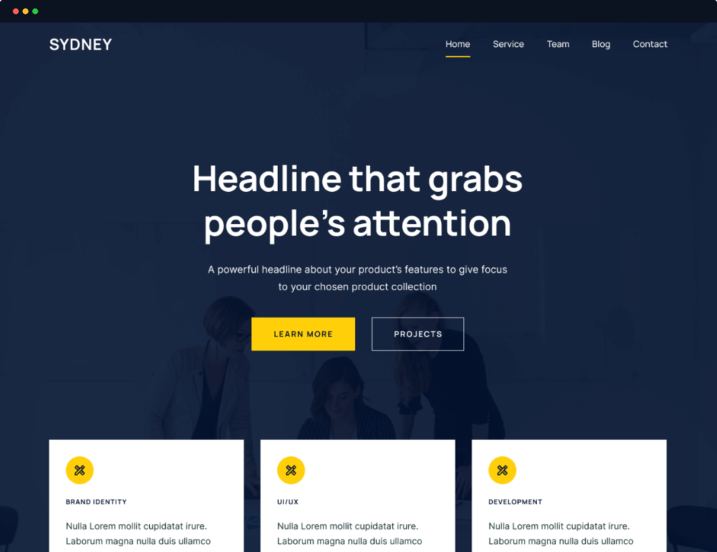 sydney plantilla para wordpress